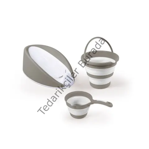 7572 OYUNCAK-ÜÇLÜ BEBEK BANYO SETİ-STONE GRİ