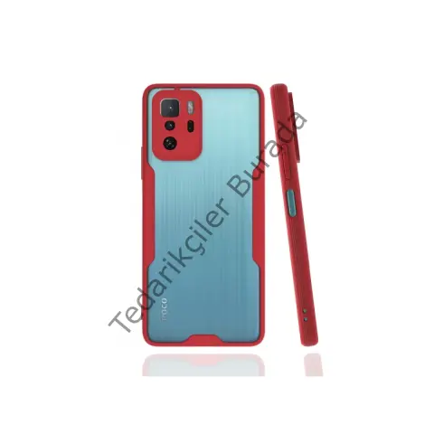 Xiaomi Poco X3 Gt Kılıf Platin Silikon - Kırmızı