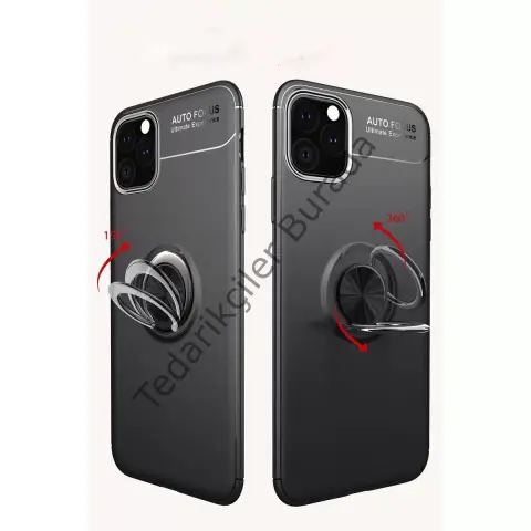 Apple İphone 11 Pro Kılıf Range Yüzüklü Silikon - Mavi