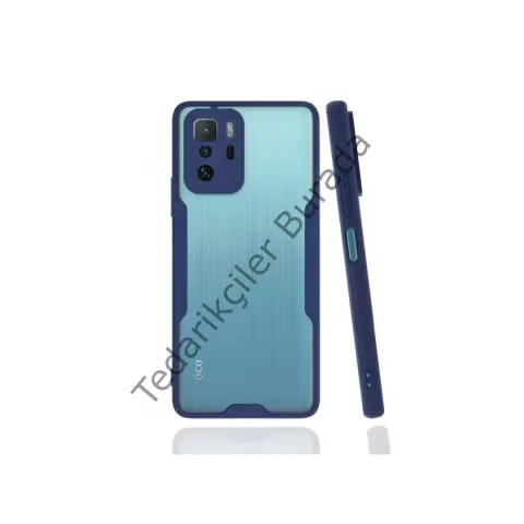Xiaomi Poco X3 Gt Kılıf Platin Silikon - Lacivert