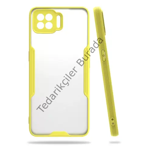 Oppo A73 Kılıf Platin Silikon - Sarı