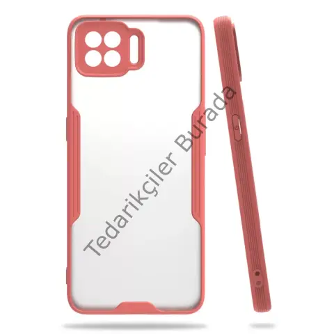 Oppo A73 Kılıf Platin Silikon - Pembe