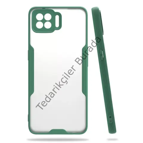 Oppo A73 Kılıf Platin Silikon - Yeşil