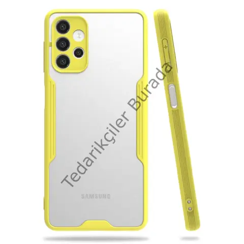 Samsung Galaxy A52 Kılıf Platin Silikon - Sarı
