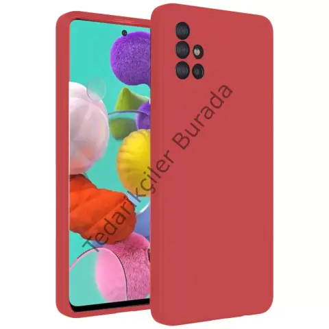 Samsung Galaxy A31 Kılıf Nano İçi Kadife Silikon - Kiremit