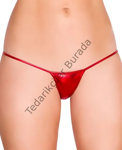 Kırmızı Deri Görünümlü Tanga Tm1112