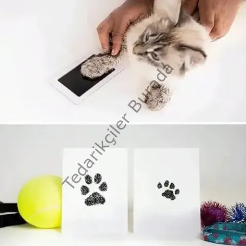 Kedi Köpek Pati İzi Fotoğraf Çerçevesi Seti