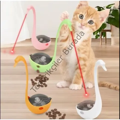 Kuğu Şeklinde Lazerli Kedi Oyuncağı