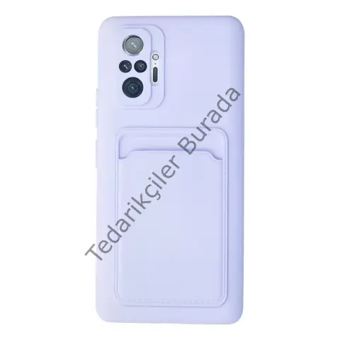 Xiaomi Redmi Note 10 Pro Kılıf Kelvin Kartvizitli Silikon - Lila