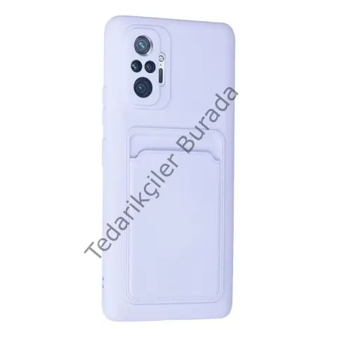 Xiaomi Redmi Note 10 Pro Kılıf Kelvin Kartvizitli Silikon - Lila