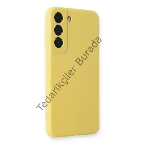Samsung Galaxy S23 Kılıf Nano İçi Kadife Silikon - Sarı