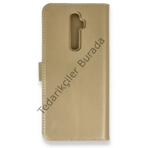 Oppo Reno 2z Kılıf Trend S Plus Kapaklı Kılıf - Gold