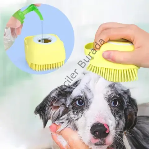 Şampuan Hazneli Kedi Köpek Yıkama Kesesi