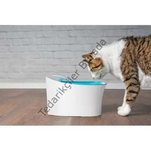 Otomatik Uyarılı Kedi Köpek Su Kabı