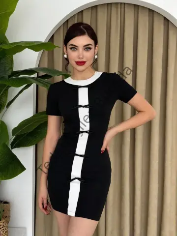 Cazzie Fiyonk Detaylı Elbise
