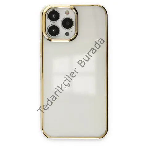 Apple İphone 13 Pro Max Kılıf Element Silikon - Gold