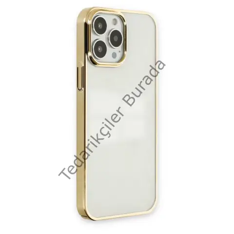 Apple İphone 13 Pro Max Kılıf Element Silikon - Gold