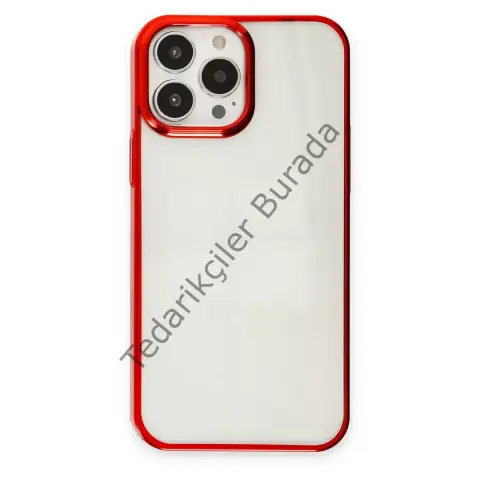 Apple İphone 13 Pro Max Kılıf Element Silikon - Kırmızı