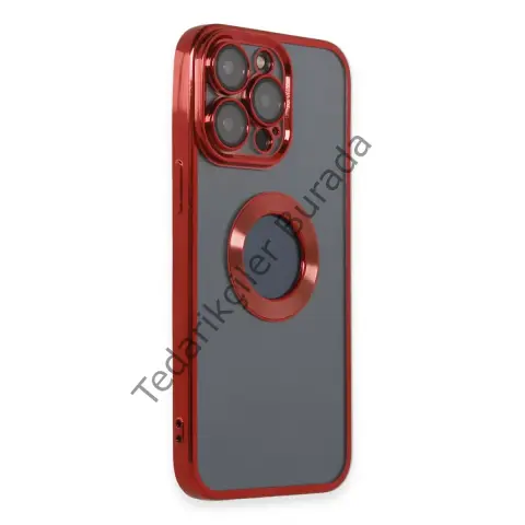 Apple İphone 14 Pro Max Kılıf Slot Silikon - Kırmızı