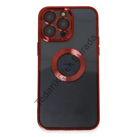Apple İphone 14 Pro Max Kılıf Slot Silikon - Kırmızı