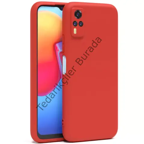 Vivo Y53s Kılıf Nano İçi Kadife Silikon - Kırmızı