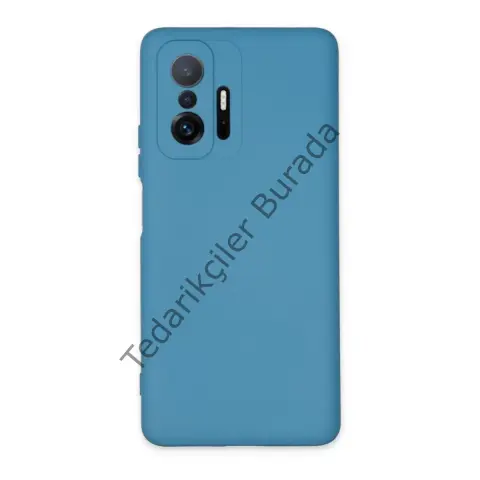 Xiaomi Mi 11t Pro Kılıf Nano İçi Kadife Silikon - Mavi