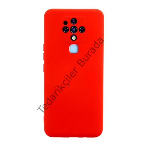 Tecno Camon 16 Kılıf Nano İçi Kadife Silikon - Kırmızı
