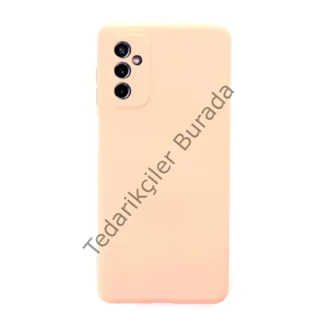 Samsung Galaxy M52 5g Kılıf Nano İçi Kadife Silikon - Pudra