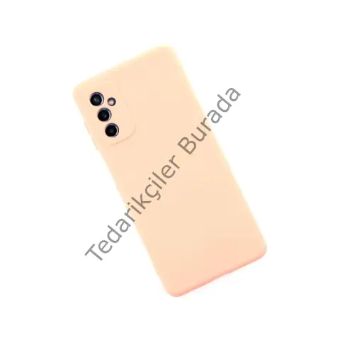Samsung Galaxy M52 5g Kılıf Nano İçi Kadife Silikon - Pudra
