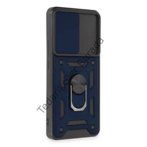 Xiaomi Mi 12t Pro Kılıf Pars Lens Yüzüklü Silikon - Lacivert