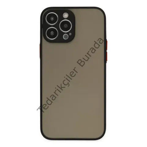 Apple İphone 13 Pro Kılıf Montreal Silikon Kapak - Siyah