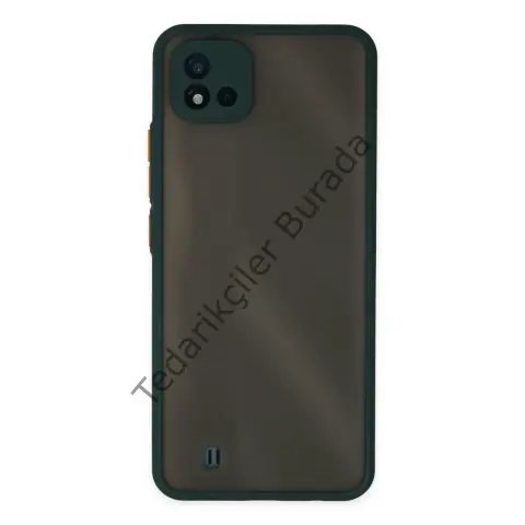Realme C11 2021 Kılıf Montreal Silikon Kapak - Yeşil