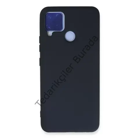 Realme C15 Kılıf Nano İçi Kadife Silikon - Lacivert