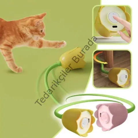 Hareketli Çiçek Kedi Oyuncağı