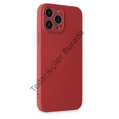 Apple İphone 13 Pro Kılıf Nano İçi Kadife Silikon - Kiremit