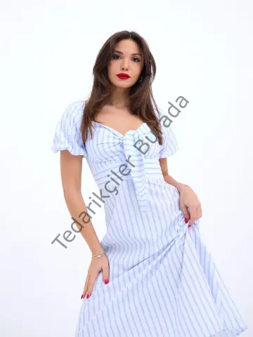 5948 ELBİSE-LOS ANGELES ÇİZGİLİ
