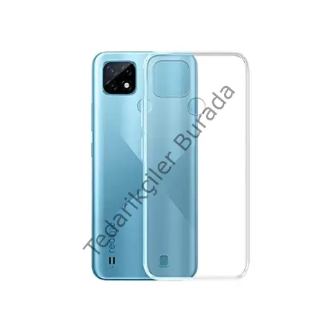 Realme C25 Kılıf Lüx Şeffaf Silikon