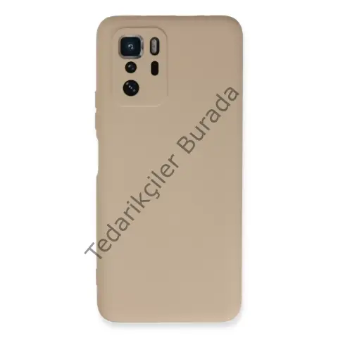 Xiaomi Poco X3 Gt Kılıf Nano İçi Kadife Silikon - Pudra