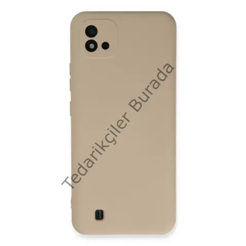 Realme C11 2021 Kılıf Nano İçi Kadife Silikon - Pudra