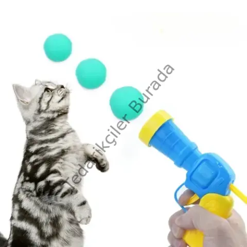 Peluş Top Atan İnteraktif Kedi Oyuncağı