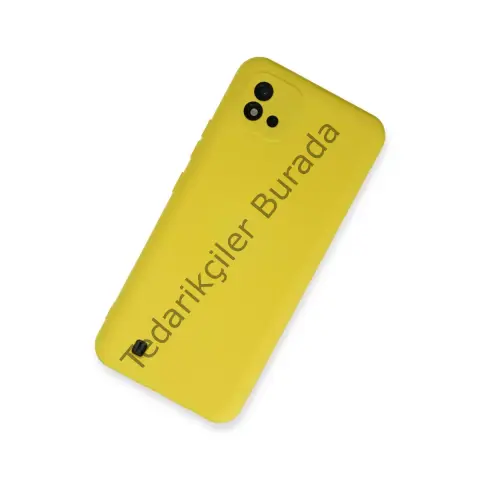 Realme C11 2021 Kılıf Nano İçi Kadife Silikon - Sarı