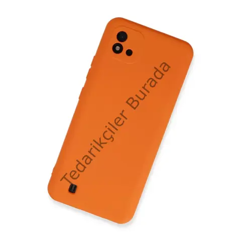 Realme C11 2021 Kılıf Nano İçi Kadife Silikon - Turuncu