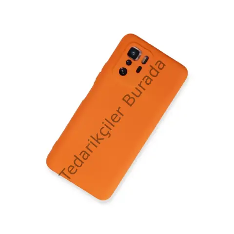 Xiaomi Poco X3 Gt Kılıf Nano İçi Kadife Silikon - Turuncu