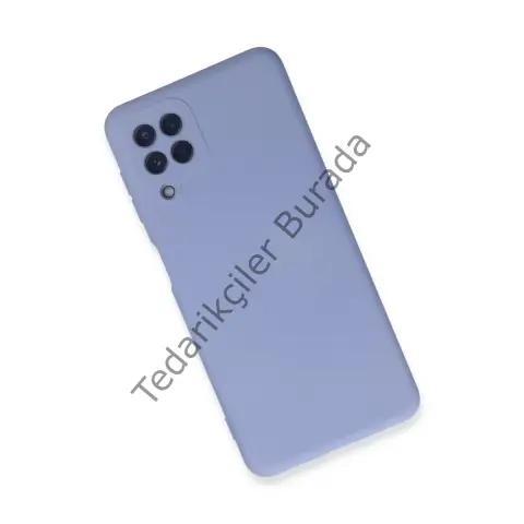 Samsung Galaxy A22 Kılıf Nano İçi Kadife Silikon - Lila