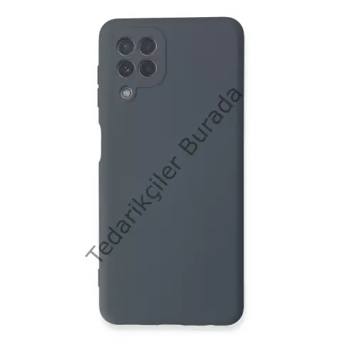 Samsung Galaxy A22 Kılıf Nano İçi Kadife Silikon - Gri
