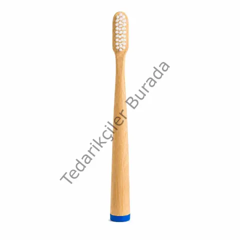 Ahşap - Bambu Mavi Sap - Ayaklı Diş Fırçası Bx40
