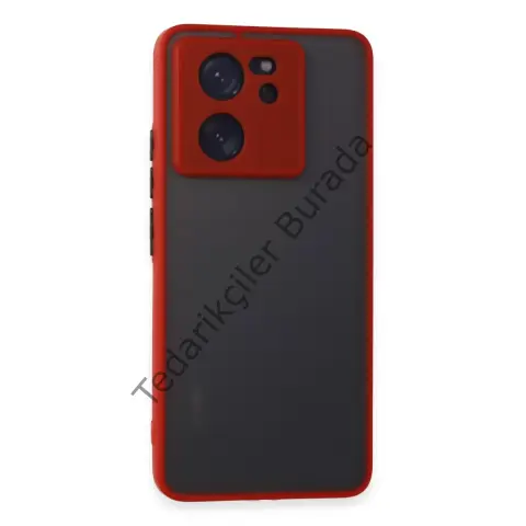 Xiaomi Mi 13t Pro Kılıf Montreal Silikon Kapak - Kırmızı