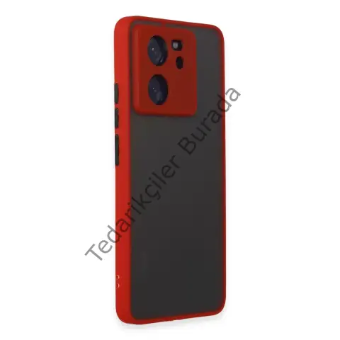 Xiaomi Mi 13t Pro Kılıf Montreal Silikon Kapak - Kırmızı