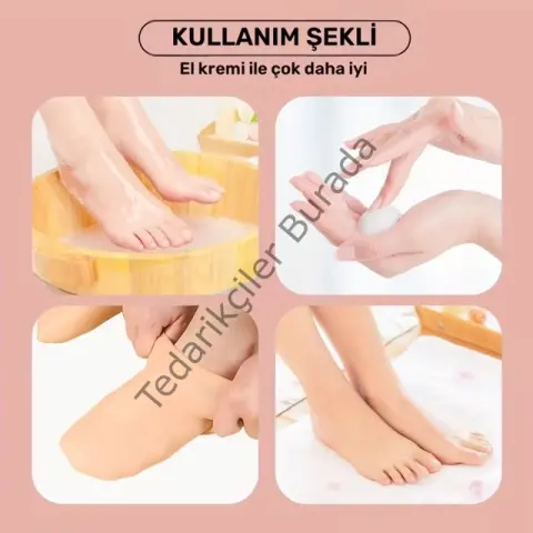 Ekstra Kalın Silikon Jel Ayak Nemlendirici Çorap