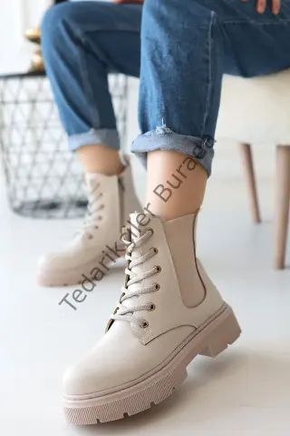 Daum Bej Cilt Bağcıklı Bot